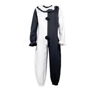 Cexiakong Terrifier Clown Black White Jumpsuit Cosplay Costume Carnival Party Outfit for Men Clown Jumpsuit Halloween Party Carnival Horror Suit Set Autumn and Winter, White, M