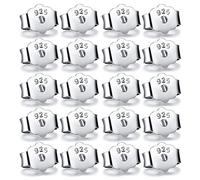 CEXUN 20pcs 2.6mm x 5.8mm Silver Butterfly Earring Backs - Secure Ear Lockings, Not Easy to Fade, for Women's DIY Earrings