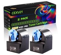 CEXV21 Compatible for Canon Toner Cartridge with Chip iRC3380Ne iRC3580 iRC3580i iRC3580Ne iRC3880 iRC3880i iR ADVANCE Printers (2 Pack Black)