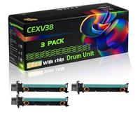 CEXV38 Compatible for Canon Drum Unit with Chip iR ADVANCE 4225i 4235i iR4025i iR4035i iR4225i iR4235i iR4245i Printers (3 Pack Black)