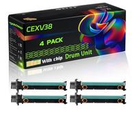 CEXV38 Compatible for Canon Drum Unit with Chip iR ADVANCE 4225i 4235i iR4025i iR4035i iR4225i iR4235i iR4245i Printers (4 Pack Black)