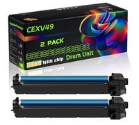 CEXV49 Compatible for Canon Drum Unit with Chip iR ADVANCE C3320 C3320i C3325i C3330i C3520i C3525i Printers (2 Pack Black)