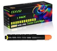 CEXV52 Compatible for Canon Toner Cartridge with Chip iR ADVANCE C7565i C7570i C7580i DX C7765i DX C7770i DX Printers (1 Pack Yellow)