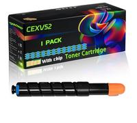 CEXV52 Compatible for Canon Toner Cartridge with Chip iR ADVANCE C7565i C7570i C7580i DX C7765i DX C7770i DX Printers (1 Pack Cyan)