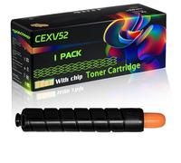 CEXV52 Compatible for Canon Toner Cartridge with Chip iR ADVANCE C7565i C7570i C7580i DX C7765i DX C7770i DX Printers (1 Pack Black)