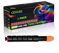 CEXV52 Compatible for Canon Toner Cartridge with Chip iR ADVANCE C7565i C7570i C7580i DX C7765i DX C7770i DX Printers (1 Pack Magenta)
