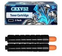 CEXV52 Toner Cartridge Compatible for Canon iR ADVANCE C7565i C7570i C7580i DX C7765i DX C7770i DX C7780i Printers, With Chip Large Capacity 80000 Pages (2 Pack Black)