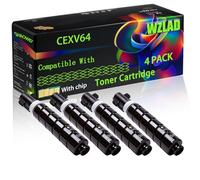 CEXV64 C-EXV64 Compatible for Canon Toner Cartridge with Chip imageRUNNER Advance DX C3900 C3922i C3926i C3930i Printers (4 Pack Black)
