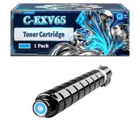 CEXV65 Toner Cartridge Compatible for Canon imageRUNNER C3326 C3326i Printer, With Chip Large Capacity 17500 Pages (1 Pack Cyan)