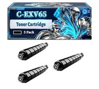 CEXV65 Toner Cartridge Compatible for Canon imageRUNNER C3326 C3326i Printer, With Chip Large Capacity 17500 Pages (3 Pack Black)