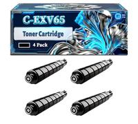 CEXV65 Toner Cartridge Compatible for Canon imageRUNNER C3326 C3326i Printer, With Chip Large Capacity 17500 Pages (4 Pack Black)