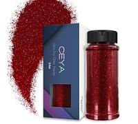 Ceya 3.5oz/ 100g Ultra Fine Glitter Powder Berry Red Glitter 1/128” 0.008” 0.2mm for Slime Epoxy Resin Craft Tumbler Jewelry Nail Art Festival Makeup Scrapbook Painting Wedding Cards