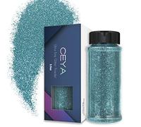 Ceya 3.5oz/ 100g Ultra Fine Glitter Powder Cerulean Glitter 1/128” 0.008” 0.2mm for Slime Epoxy Resin Craft Tumbler Jewelry Nail Art Festival Makeup Scrapbook Painting Wedding Cards