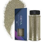 Ceya 3.5oz/ 100g Ultra Fine Glitter Powder Champagne Silver Glitter 1/128” 0.008” 0.2mm for Slime Epoxy Resin Craft Tumbler Jewelry Nail Art Festival Makeup Scrapbook Painting Wedding Cards