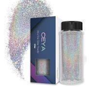 Ceya 3.5oz/ 100g Ultra Fine Glitter Powder Diamond Laser Silver Holographic Glitter 1/128” 0.008” 0.2mm for Slime Epoxy Resin Craft Tumbler Jewelry Nail Art Festival Makeup Painting Wedding Cards