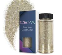 Ceya 3.5oz/ 100g Ultra Fine Glitter Powder Gold and Silver Glitter 1/128” 0.008” 0.2mm for Slime Epoxy Resin Craft Tumbler Jewelry Nail Art Festival Makeup Scrapbook Painting Wedding Cards