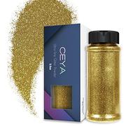 Ceya 3.5oz/ 100g Ultra Fine Glitter Powder Gold Glitter 1/128” 0.008” 0.2mm for Slime Epoxy Resin Craft Tumbler Jewelry Nail Art Festival Makeup Scrapbook Painting Wedding Cards
