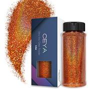 Ceya 3.5oz/ 100g Ultra Fine Glitter Powder Laser Light Copper Holographic Glitter 1/128” 0.008” 0.2mm for Slime Epoxy Resin Craft Tumbler Jewelry Nail Art Festival Makeup Painting Wedding Cards