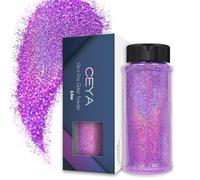 Ceya 3.5oz/ 100g Ultra Fine Glitter Powder Laser Light Purple Holographic Glitter 1/128” 0.008” 0.2mm for Slime Epoxy Resin Craft Tumbler Jewelry Nail Art Festival Makeup Painting Wedding Cards