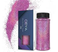 Ceya 3.5oz/ 100g Ultra Fine Glitter Powder Laser Pinkish Holographic Glitter 1/128”0.008”0.2mm for Slime Epoxy Resin Craft Tumbler Jewelry Nail Art Festival Makeup Scrapbook Painting Wedding Cards