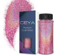 Ceya 3.5oz/100g Ultra Fine Glitter Powder Laser Pinkish Holographic Glitter