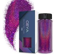 Ceya 3.5oz/ 100g Ultra Fine Glitter Powder Laser Purple Holographic Glitter 1/128” 0.008” 0.2mm for Slime Epoxy Resin Craft Tumbler Jewelry Nail Art Festival Makeup Scrapbook Painting Wedding Cards