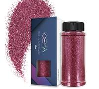 Ceya 3.5oz/ 100g Ultra Fine Glitter Powder Magenta Glitter 1/128” 0.008” 0.2mm for Slime Epoxy Resin Craft Tumbler Jewelry Nail Art Festival Makeup Scrapbook Painting Wedding Cards