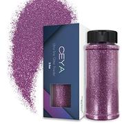 Ceya 3.5oz/ 100g Ultra Fine Glitter Powder Pink Mauve Glitter 1/128” 0.008” 0.2mm for Slime Epoxy Resin Craft Tumbler Jewelry Nail Art Festival Makeup Scrapbook Painting Wedding Cards
