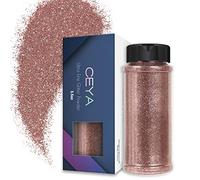 Ceya 3.5oz/ 100g Ultra Fine Glitter Powder Rose Gold Glitter 1/128” 0.008” 0.2mm for Slime Epoxy Resin Craft Tumbler Jewelry Nail Art Festival Makeup Scrapbook Painting Wedding Cards