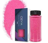 Ceya 3.5oz/ 100g Ultra Fine Glitter Powder Rose Pink Iridescent Glitter 1/128” 0.008” 0.2mm for Slime Epoxy Resin Craft Tumbler Jewelry Nail Art Festival Makeup Scrapbook Painting Wedding Cards