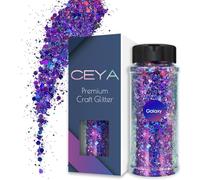 Ceya Chameleon Chunky Glitter, 3.5oz/ 100g Galaxy Color Shift Craft Glitter Powder Color Changing Iridescent Flake Sequin for Epoxy Resin, Nail, Tumbler, Slime, Phone Case, Party Decor, Jewelry Making