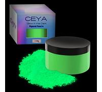 Ceya Fluorescent Aqua Glow Powder, 5.3oz/150g Glow in The Dark Pigment Powders, Luminous Powder Resin Color Pigment, Fluorescent Pigment Dye for Epoxy Resin Slime Paint Nail Art Party DIY Crafts