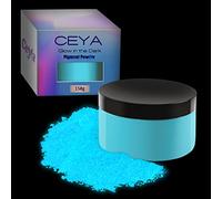 Ceya Fluorescent Blue Glow Powder, 5.3oz/150g Glow in The Dark Pigment, Luminous Resin Color for Epoxy Resin Slime Paint Nail Art Party DIY Crafts