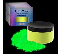 Ceya Fluorescent Yellow Glow Powder, 5.3oz/150g Glow in The Dark Pigment, Luminous Powder Resin Color for Epoxy Resin Slime Paint Nail Art Party DIY Crafts