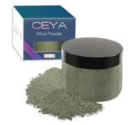 Ceya Mica Powder, 5.3oz/ 150g Olive Green Pearlescent Effect Colorant Pigment Powder for Epoxy Resin, Tumblers, Slime Bath Bomb, Soap Dye, Slime, Candle, Resin Crafting, Paint, Jewelry, Nail Polish