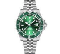 CEYADG Pagani Design Automatic Mechanical Watch for Men PD1661, nh35 Movement, Sapphire Glass, Stainless Steel Watch, 40mm，Date Display, green-5z, causal business