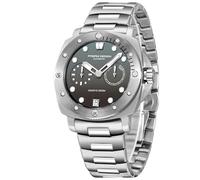 CEYADG Pagani Design PD1767 Automatic Mechanical Watches for Men, 200M Wristwatch, Stainless Steel Band, Black Dial, Grey Steel, Luxury Diver