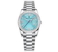 CEYADG Pagani Design Women's Luxury Diamond Quartz Watch with Stainless Steel Strap, Blue, Bracelet