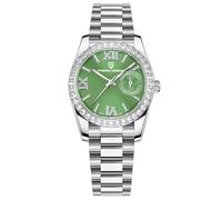 CEYADG Pagani Design Women's Luxury Diamond Quartz Watch with Stainless Steel Strap, Green, Bracelet