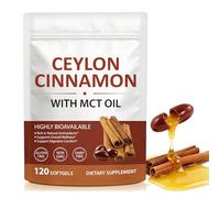 Ceylon Cinnamon Capsules with MCT Oil, High Bioavailability for Anti-Oxidant, Overall Vitality & Digestive & Metabolic Support, Health Management 120pcs