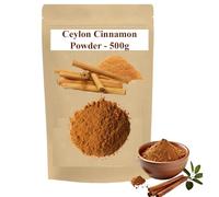 Ceylon Cinnamon Powder Bag 500g - Pure & Natural True Cinnamon - Premium Quality Fine Ground Spice - Ideal for Baking, Cooking, Smoothies & Tea