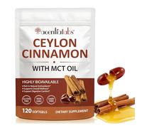 Ceylon Cinnamon Softgels,120 Count Cinnamomum Verum Extract Capsules,Easily Absorbed Formula for Daily Wellness Support, 120 Softgels, Non-GMO