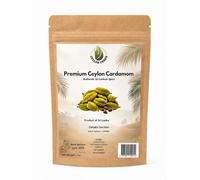 Ceylon Fresh Premium Ceylon Cardamom, Authentic Sri Lankan Spice, Green Whole Pods, 50g