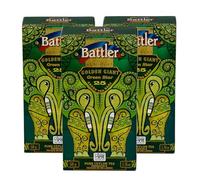 Ceylon Green Tea Bags - 75 Tea Bags (3 Pack) - Pure Sri Lankan Green Tea - Light & Smooth Green Tea for Hot or Iced Brewing - String & Tag Tea Bags - Battler Elephant Golden Giant Green Star