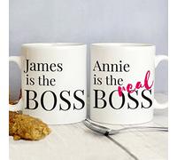 Ceylon Teabox Personalised The Real Boss Mug Set Personalised Mug Gift Personalised Mug