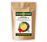 Ceylon Teabox® Pure Ceylon Hibiscus and Green Tea - Antioxidant Supplement for Blood Pressure, Heart Health, Weight Loss and Skin Glow - Natural Sri Lanka Hibiscus Flower Extract Herbal Tea