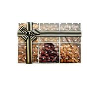 Ceylona Premium Almond Gift Box 3 Varieties Raw, Roasted Salted & Honey Roasted Almonds Healthy Gourmet Snack Hamper in Elegant Wooden Tray Ideal for Birthdays, Holidays & Corporate Gifting