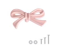 CEYMIO 16 Pack Small Pink Bow Dresser Cabinet Knobs, 1.7 Inches