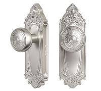 CEYMIO Brushed Nickel Vintage Dummy Door Knobs Interior, 2 Pack