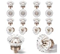 CEYMIO Crystal Vintage Cabinet Dresser Knobs，Champagne Bronze, 16 Pack